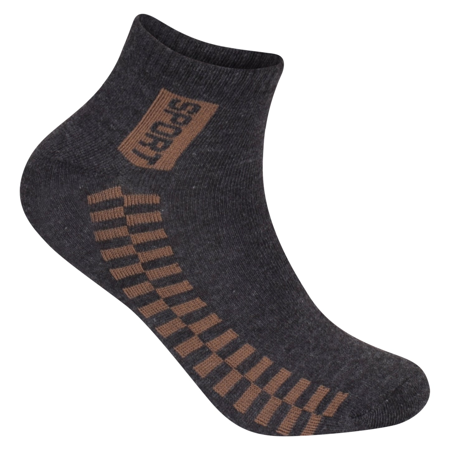 Mens Trainer Socks - Checkered (12 Pairs)