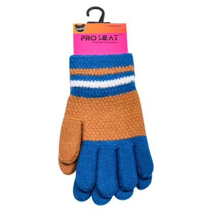 PRO HEAT™ Kids Thermal Magic Gloves - Striped (Assorted Colours)