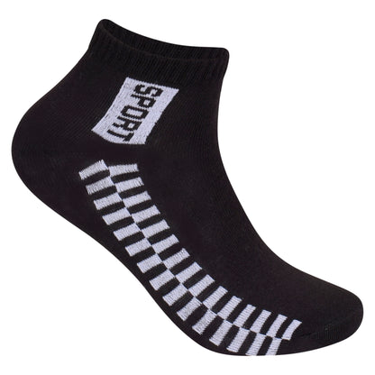 Mens Trainer Socks - Checkered (12 Pairs)