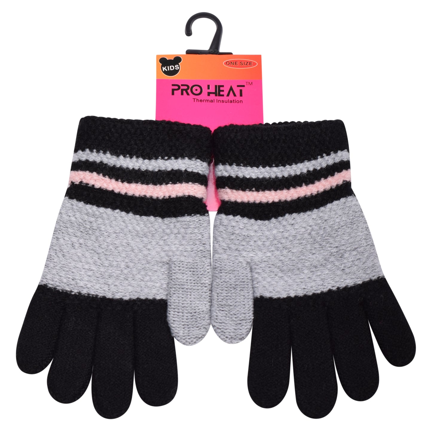 PRO HEAT™ Kids Thermal Magic Gloves - Striped (Assorted Colours)