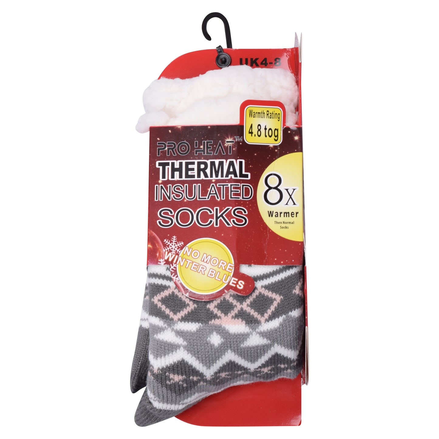 Ladies 4.8 TOG Cosy Slipper Socks - Fair Isle