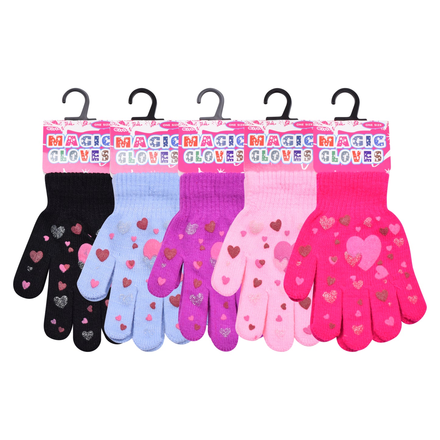 PRO HEAT™ Kids Thermal Magic Gloves - Hearts (Assorted Colours)