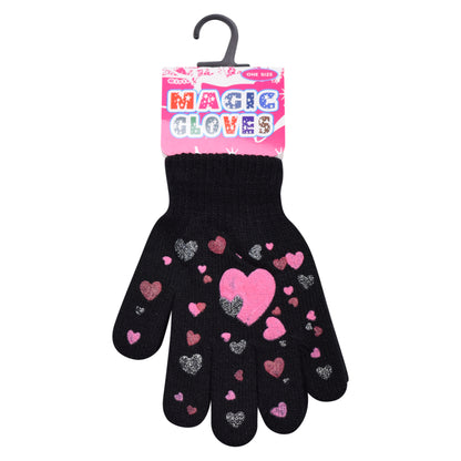 PRO HEAT™ Kids Thermal Magic Gloves - Hearts (Assorted Colours)