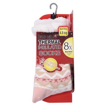 Ladies 4.8 TOG Cosy Slipper Socks - Fair Isle