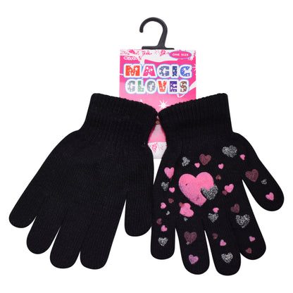 PRO HEAT™ Kids Thermal Magic Gloves - Hearts (Assorted Colours)