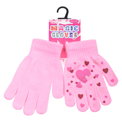 PRO HEAT™ Kids Thermal Magic Gloves - Hearts (Assorted Colours)