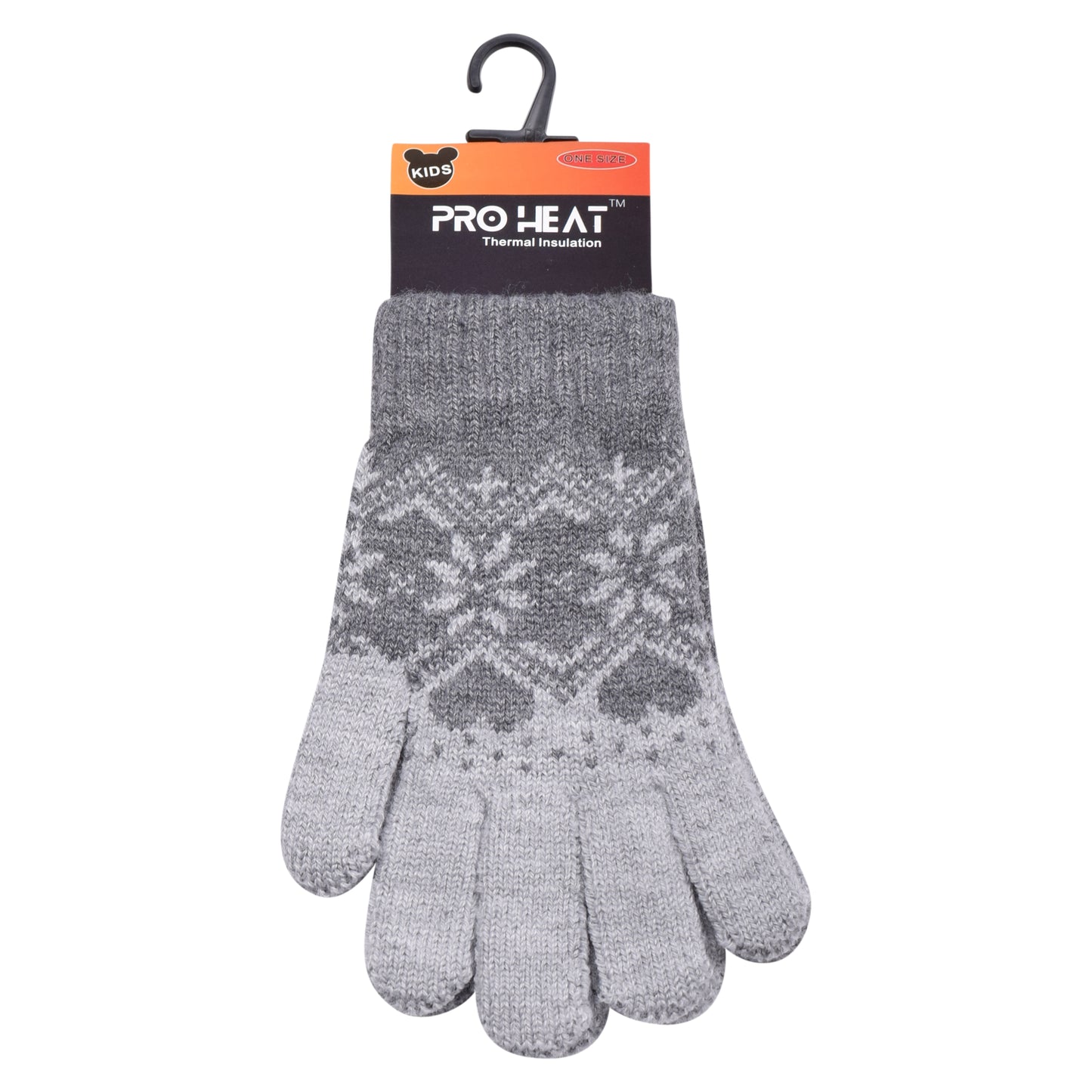 PRO HEAT™ Kids Thermal Magic Gloves - Snowflake & Hearts (Assorted Colours)