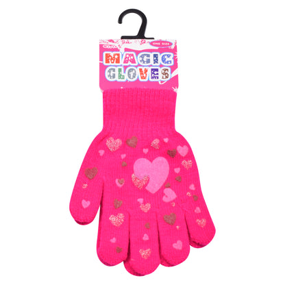 PRO HEAT™ Kids Thermal Magic Gloves - Hearts (Assorted Colours)