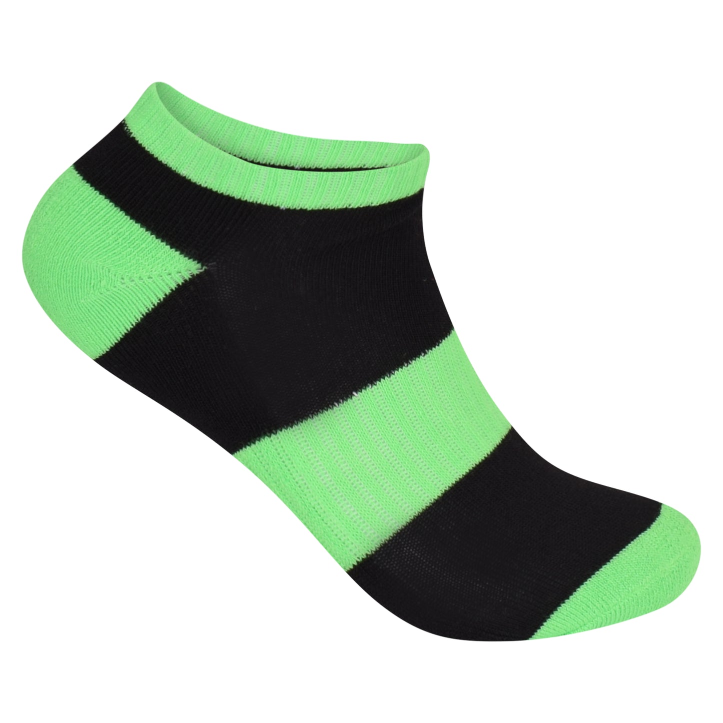Ladies Cushioned Trainer Socks - Black/Assorted (12 Pairs)
