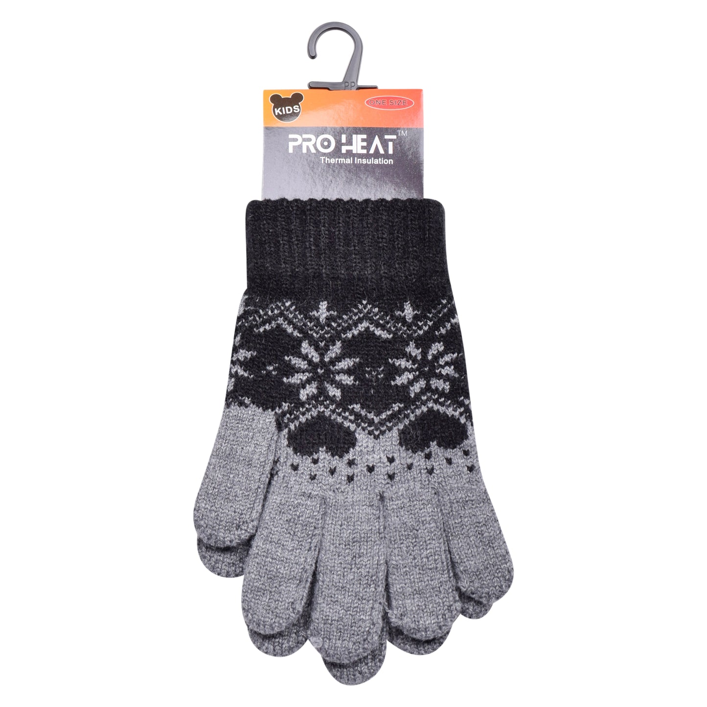 PRO HEAT™ Kids Thermal Magic Gloves - Snowflake & Hearts (Assorted Colours)