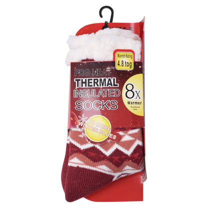 Ladies 4.8 TOG Cosy Slipper Socks - Fair Isle