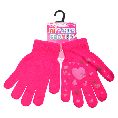PRO HEAT™ Kids Thermal Magic Gloves - Hearts (Assorted Colours)