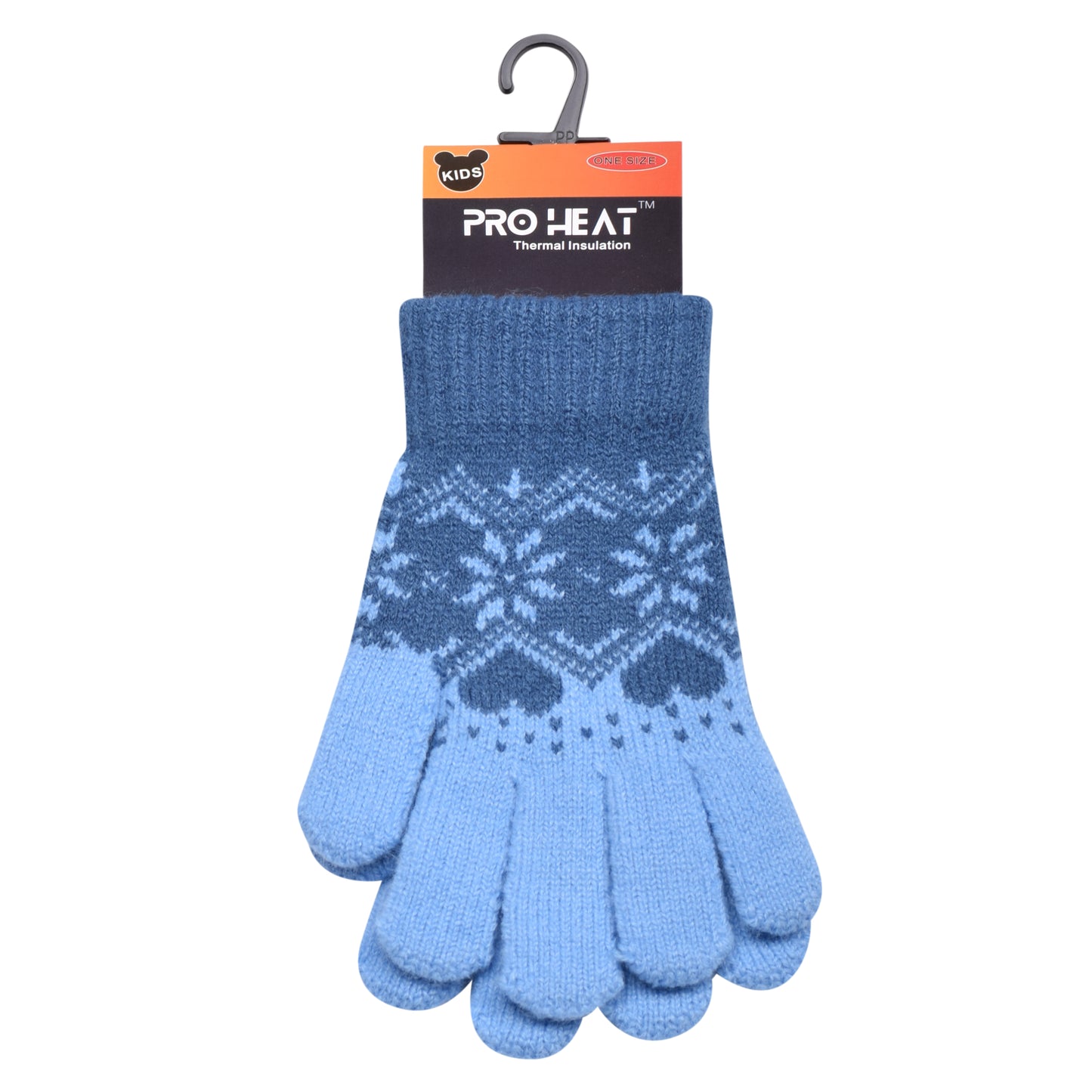 PRO HEAT™ Kids Thermal Magic Gloves - Snowflake & Hearts (Assorted Colours)
