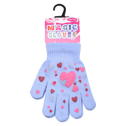 PRO HEAT™ Kids Thermal Magic Gloves - Hearts (Assorted Colours)