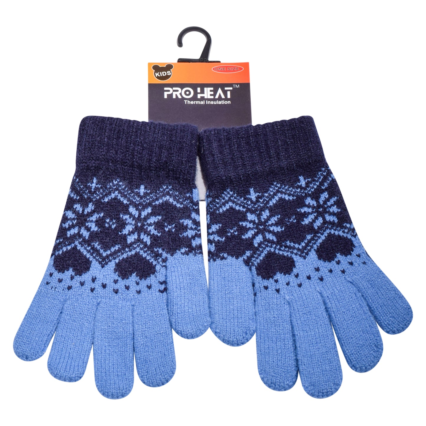 PRO HEAT™ Kids Thermal Magic Gloves - Snowflake & Hearts (Assorted Colours)