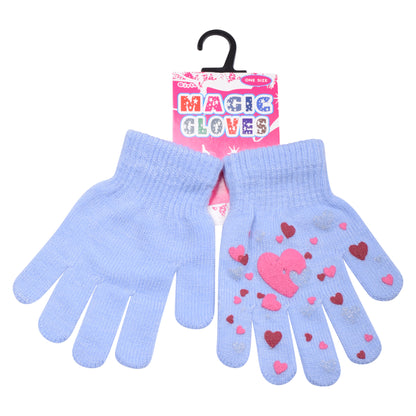 PRO HEAT™ Kids Thermal Magic Gloves - Hearts (Assorted Colours)