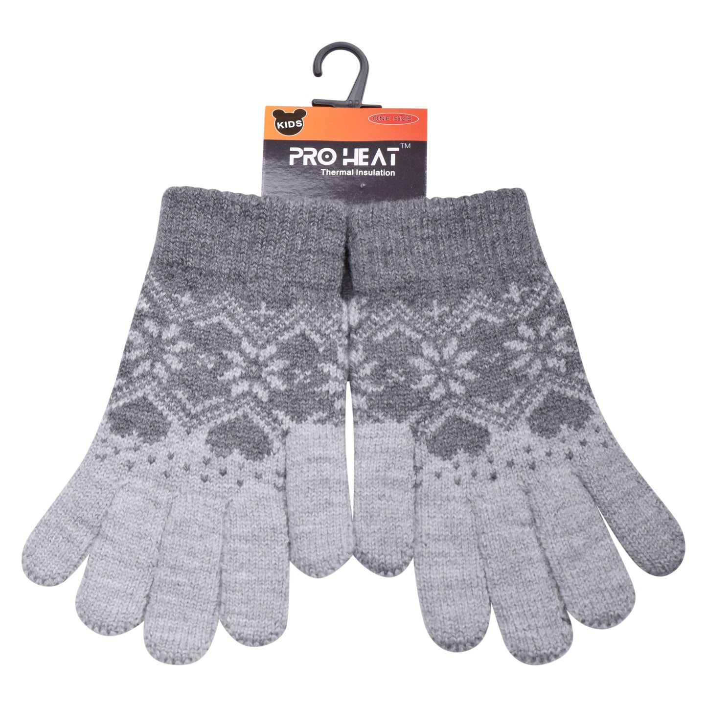 PRO HEAT™ Kids Thermal Magic Gloves - Snowflake & Hearts (Assorted Colours)