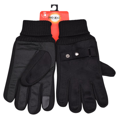Mens Classic Thermal Touchscreen Gloves (12 Pairs)