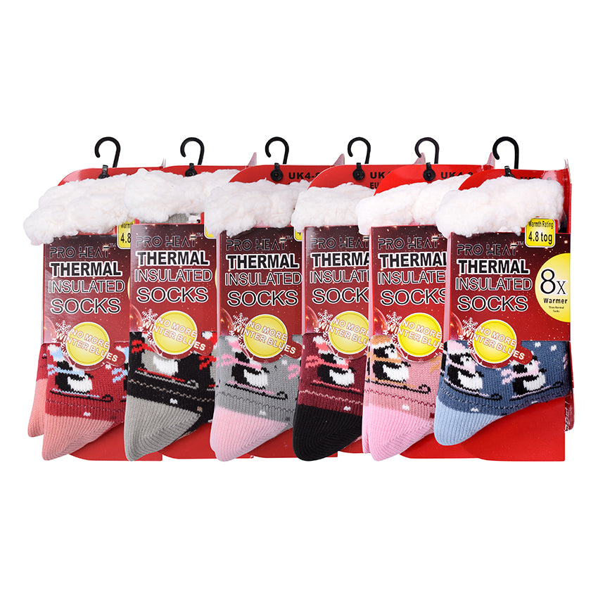 Ladies 4.8 TOG Cosy Slipper Socks - Penguin