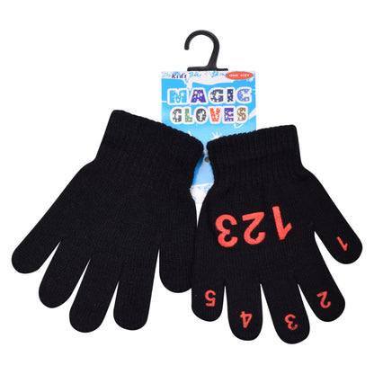 PRO HEAT™ Kids Thermal Magic Gloves - Numbers (Assorted Colours)