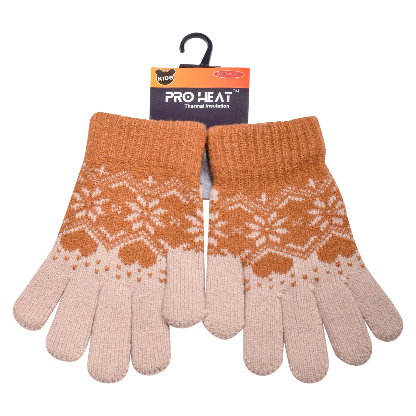 PRO HEAT™ Kids Thermal Magic Gloves - Snowflake & Hearts (Assorted Colours)