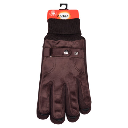 Mens Classic Thermal Touchscreen Gloves (12 Pairs)