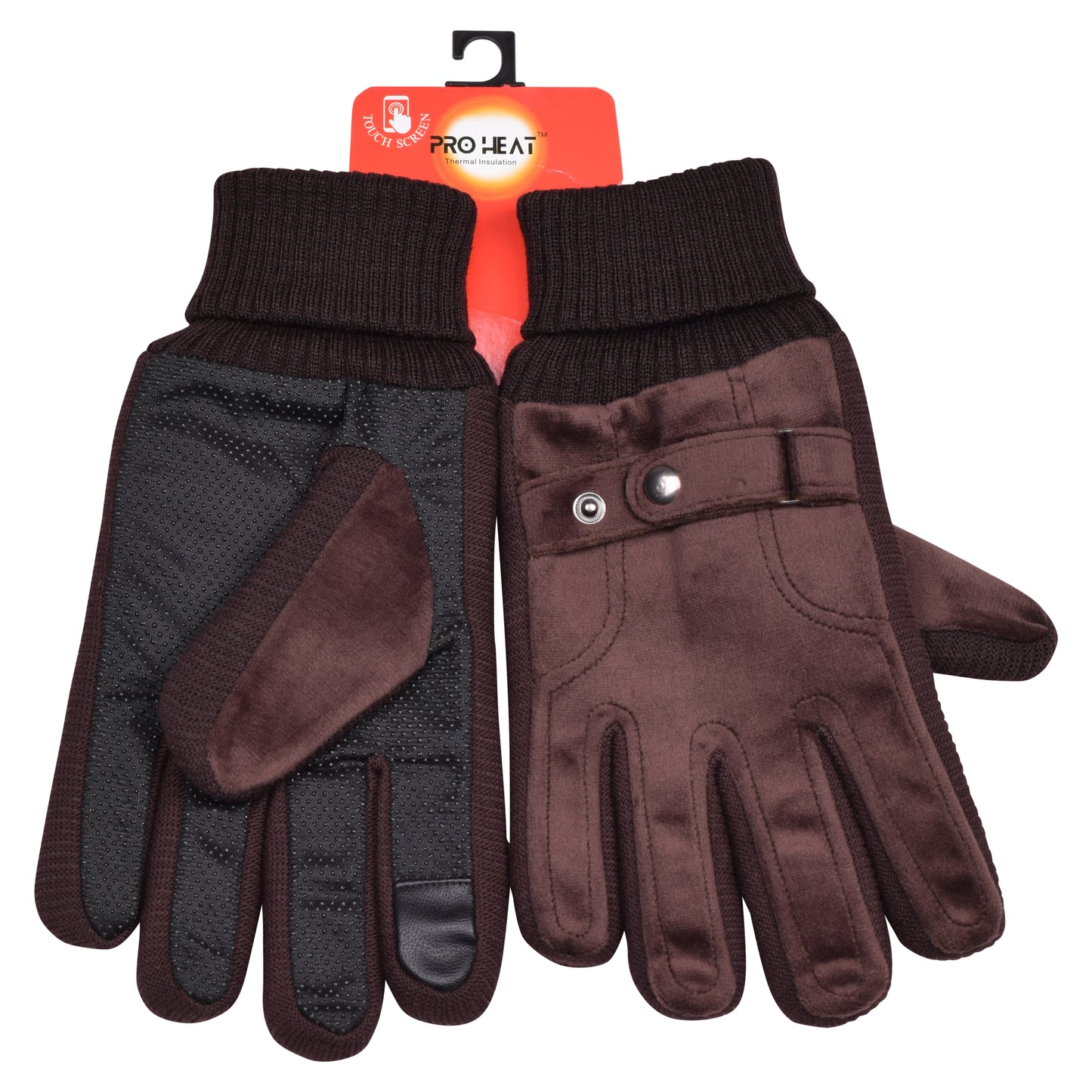 Mens Classic Thermal Touchscreen Gloves (12 Pairs)