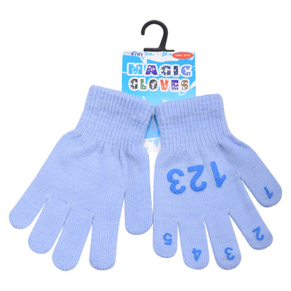 PRO HEAT™ Kids Thermal Magic Gloves - Numbers (Assorted Colours)
