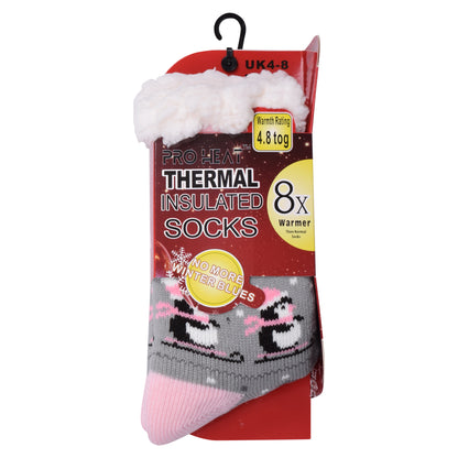 Ladies 4.8 TOG Cosy Slipper Socks - Penguin