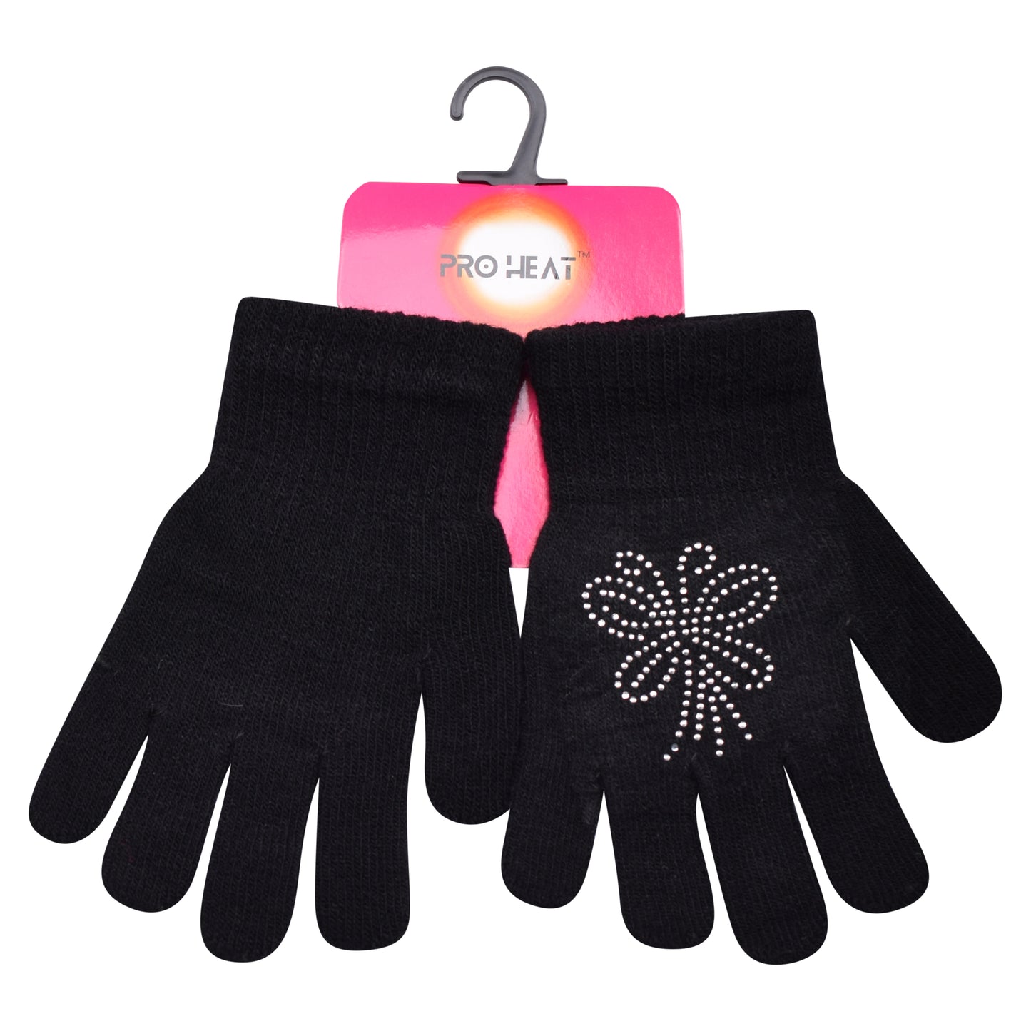 PRO HEAT™ Kids Thermal Magic Gloves - Rhinestones Butterflies (Assorted Colours)