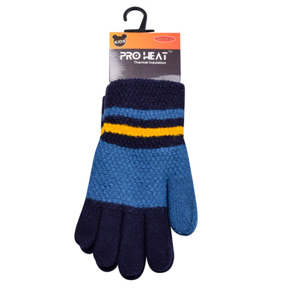PRO HEAT™ Kids Thermal Magic Gloves - Bold Stripes (Assorted Colours)