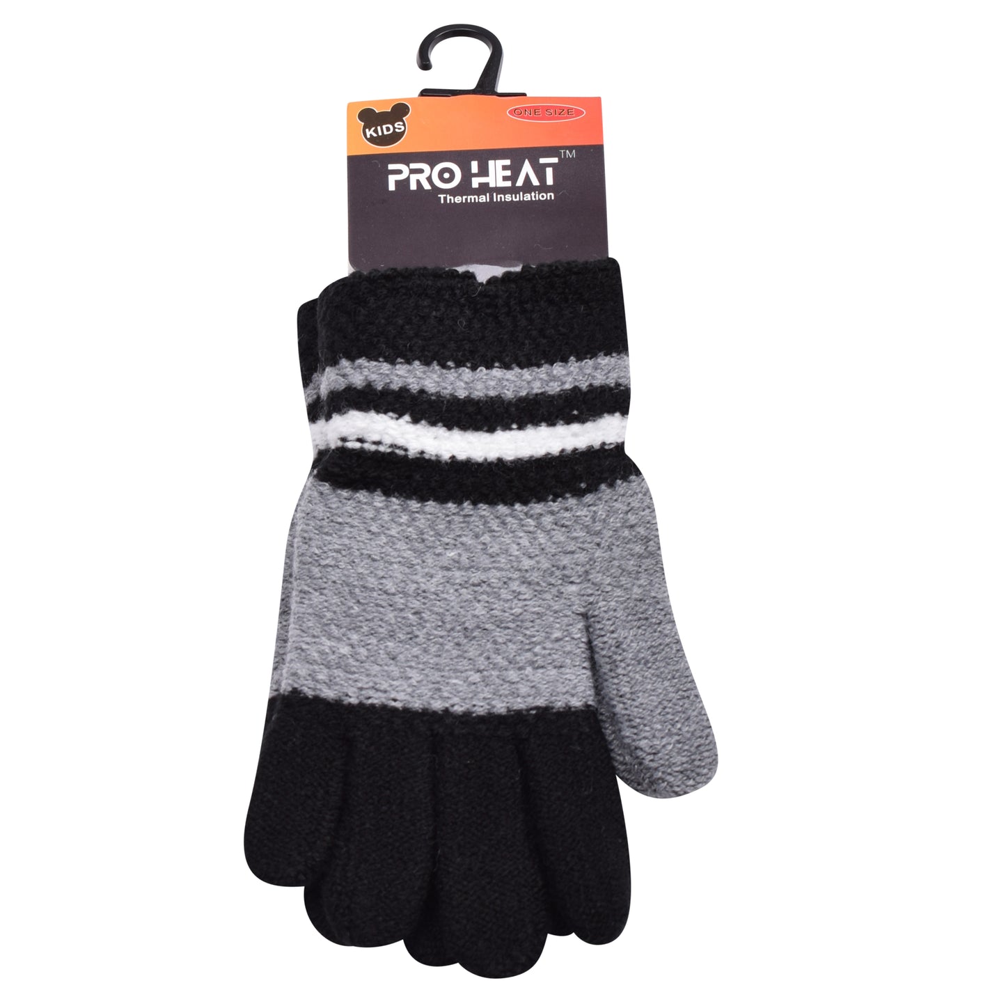 PRO HEAT™ Kids Thermal Magic Gloves - Bold Stripes (Assorted Colours)