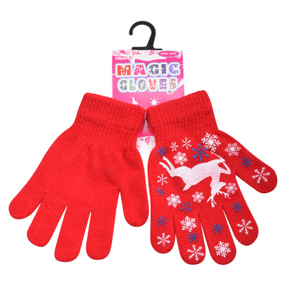 PRO HEAT™ Kids Thermal Magic Gloves - Reindeer (Assorted Colours)