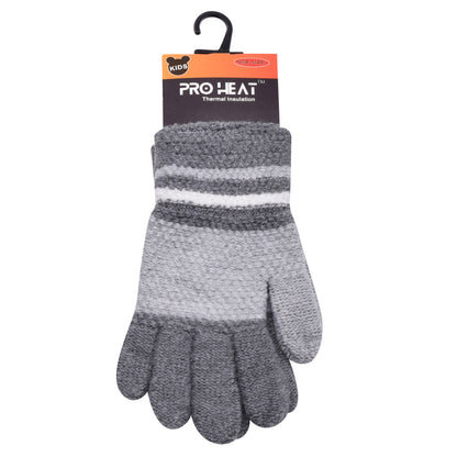 PRO HEAT™ Kids Thermal Magic Gloves - Bold Stripes (Assorted Colours)