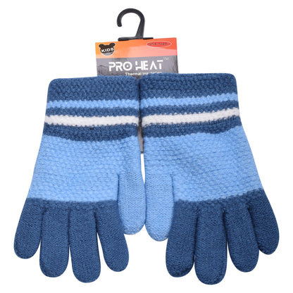 PRO HEAT™ Kids Thermal Magic Gloves - Bold Stripes (Assorted Colours)