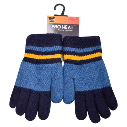 PRO HEAT™ Kids Thermal Magic Gloves - Bold Stripes (Assorted Colours)