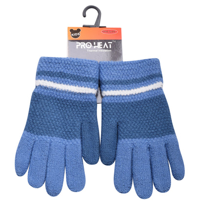 PRO HEAT™ Kids Thermal Magic Gloves - Bold Stripes (Assorted Colours)