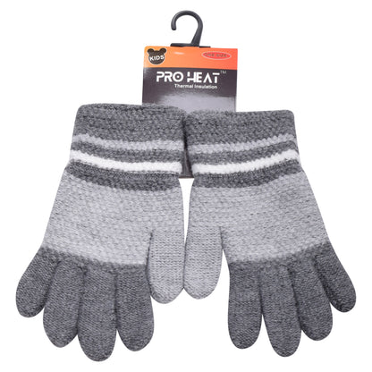 PRO HEAT™ Kids Thermal Magic Gloves - Bold Stripes (Assorted Colours)