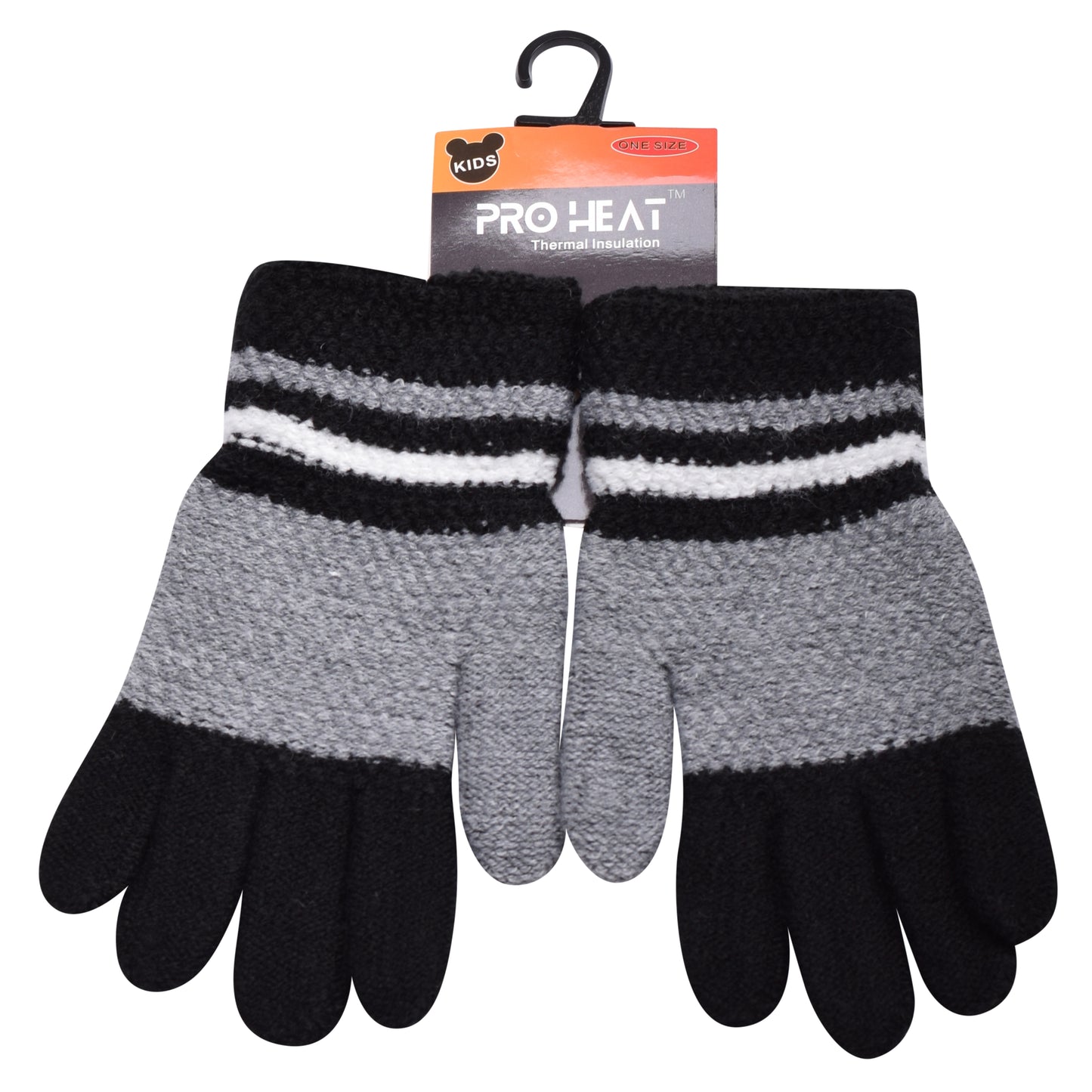 PRO HEAT™ Kids Thermal Magic Gloves - Bold Stripes (Assorted Colours)