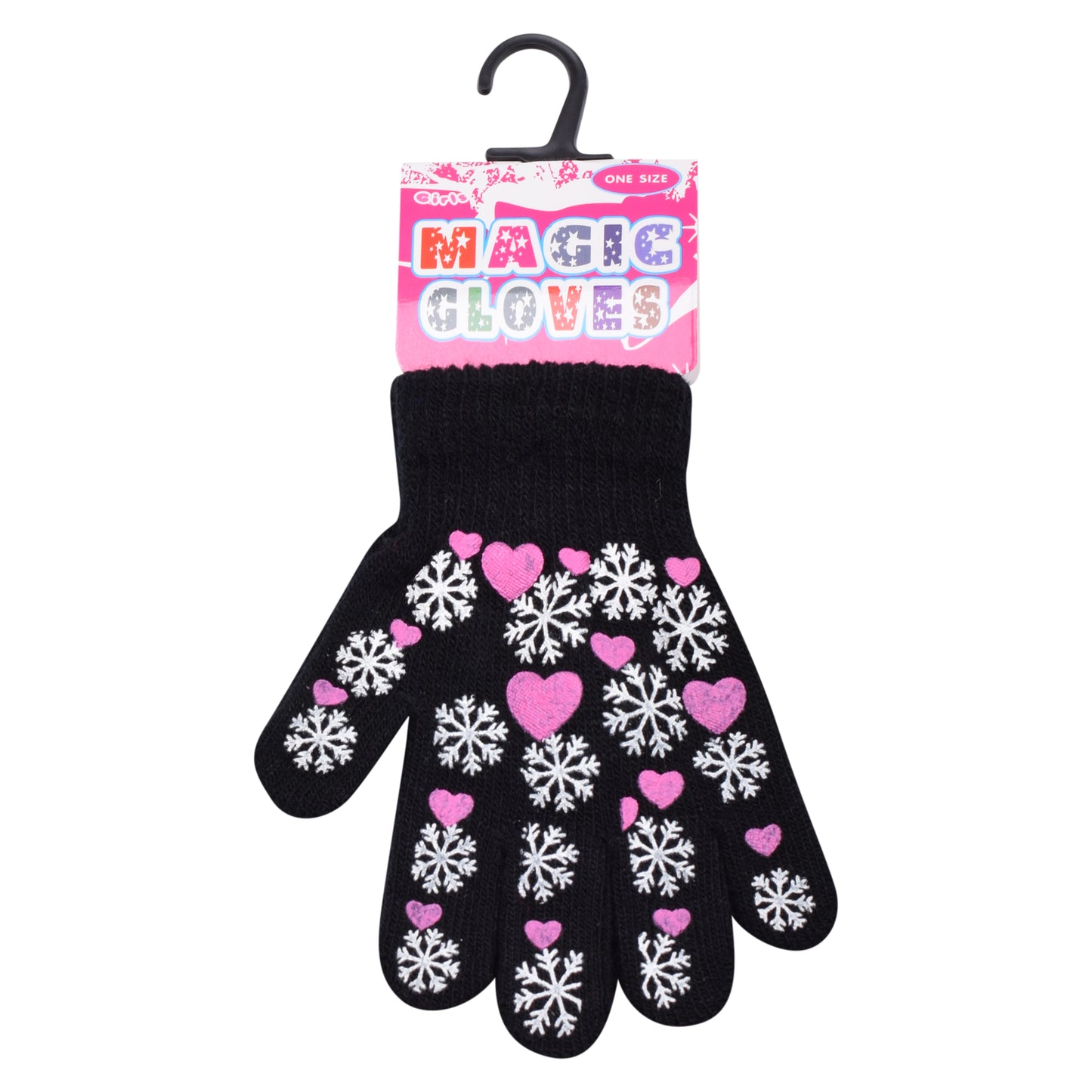 PRO HEAT™ Kids Thermal Magic Gloves - Snowflake/Heart (Assorted Colours)