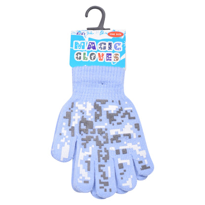 PRO HEAT™ Kids Thermal Magic Gloves - Blocks (Assorted Colours)
