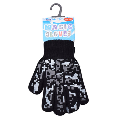 PRO HEAT™ Kids Thermal Magic Gloves - Blocks (Assorted Colours)