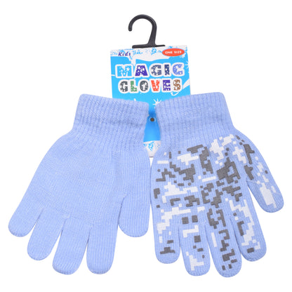 PRO HEAT™ Kids Thermal Magic Gloves - Blocks (Assorted Colours)