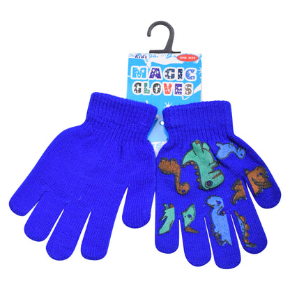 PRO HEAT™ Kids Thermal Magic Gloves - Dinosaur (Assorted Colours)