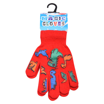 PRO HEAT™ Kids Thermal Magic Gloves - Dinosaur (Assorted Colours)