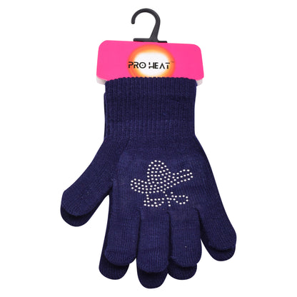 PRO HEAT™ Kids Thermal Magic Gloves - Rhinestones Tulip (Assorted Colours)