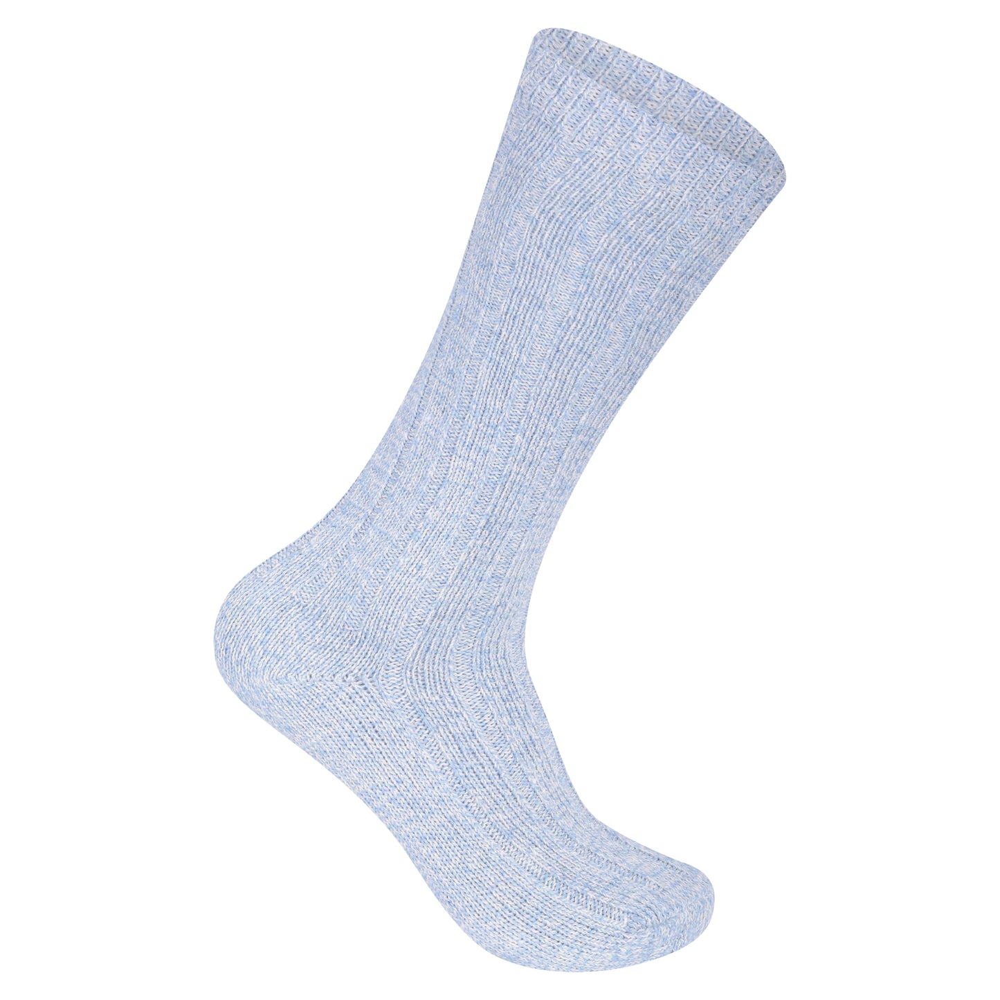 Ladies Long Chunky Wool Blend Socks - Assorted (12 Pairs)