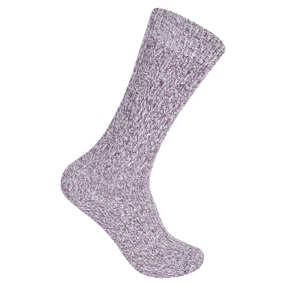 Ladies Chunky Wool Blend Socks - Assorted (12 Pairs)