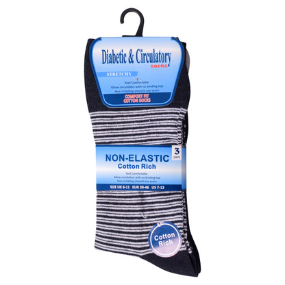 Mens Non Elastic Diabetic Socks - Formal V2 (12 Pairs)