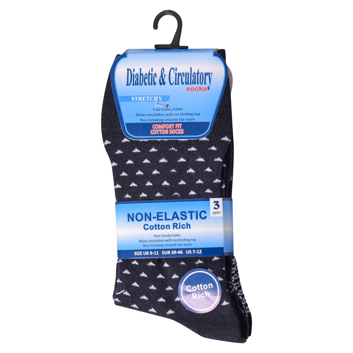 Mens Non Elastic Diabetic Socks - Formal V2 (12 Pairs)